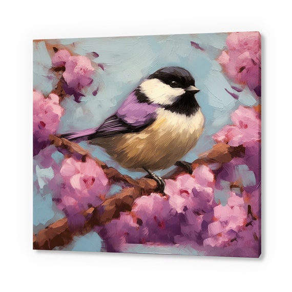 Cute Chickadee Bird Print Birds Wall Art Bird Lover Gift Nature Wall Hanging Avian Wall Decor Handmade Bird Art Fast Turnaround