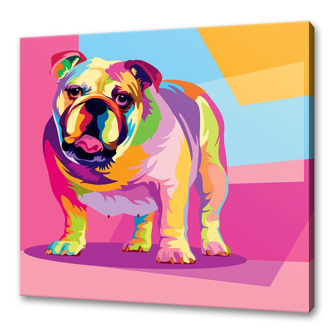Bulldog Custom Dog Art Print, Home Wall Decor