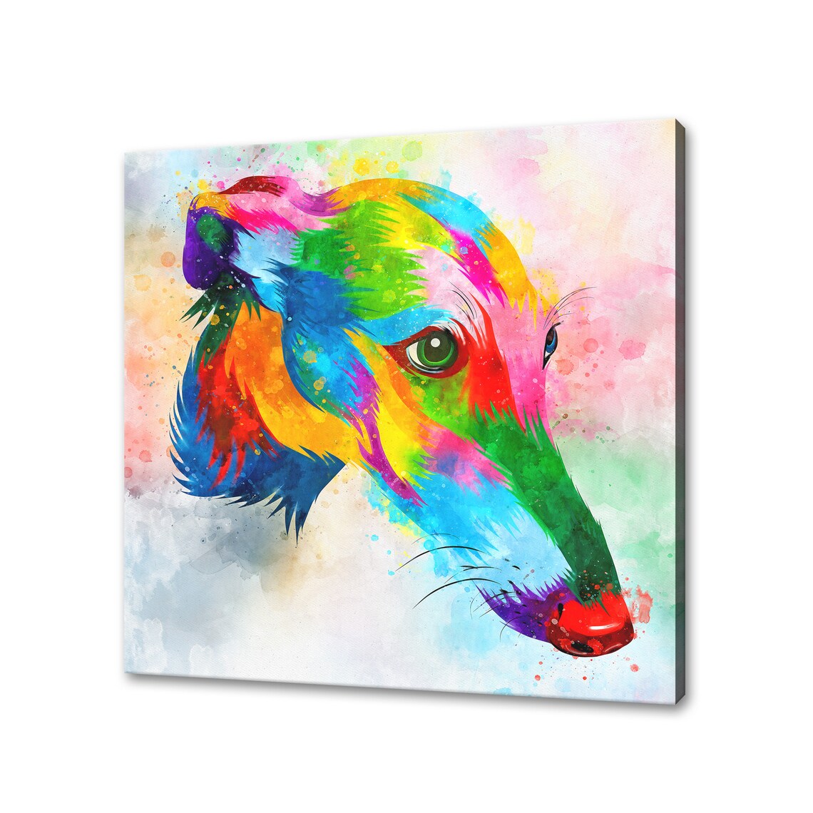 Greyhound Custom Dog Art Print, Wall Decor Poster