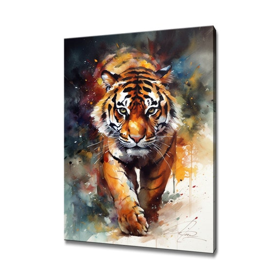 Majestic Tiger Art Print, Wild Animal Wall Art