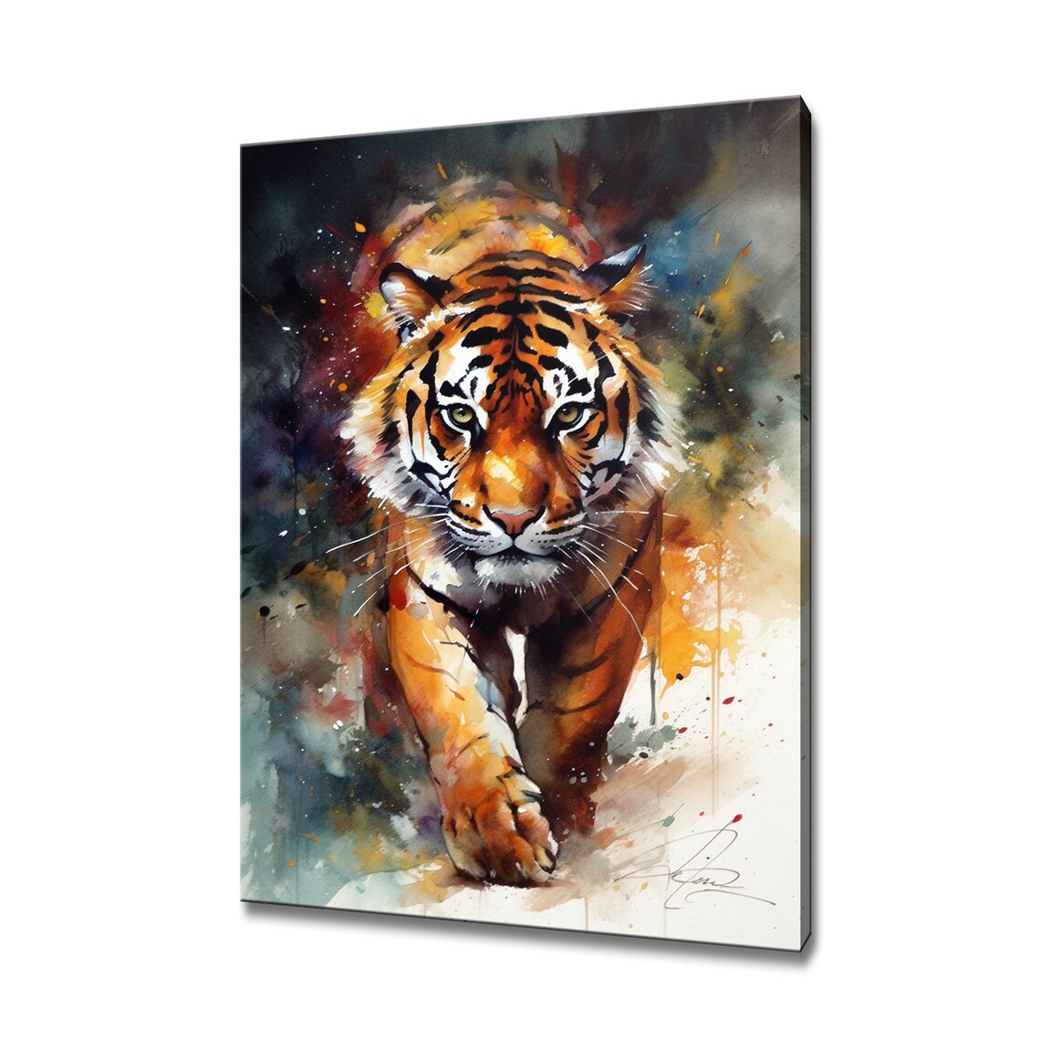 Majestic Tiger Art Print, Wild Animal Wall Art