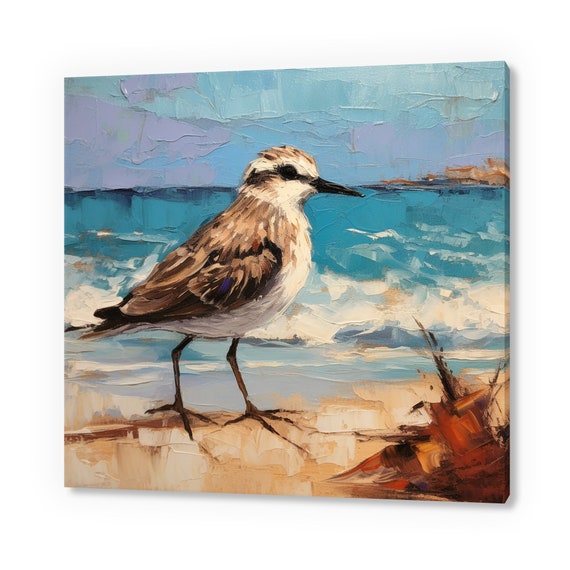Cute Sanderling Bird Print Birds Wall Art Bird Lover Gift Nature Wall Hanging Avian Wall Decor Handmade Bird Art Fast Turnaround