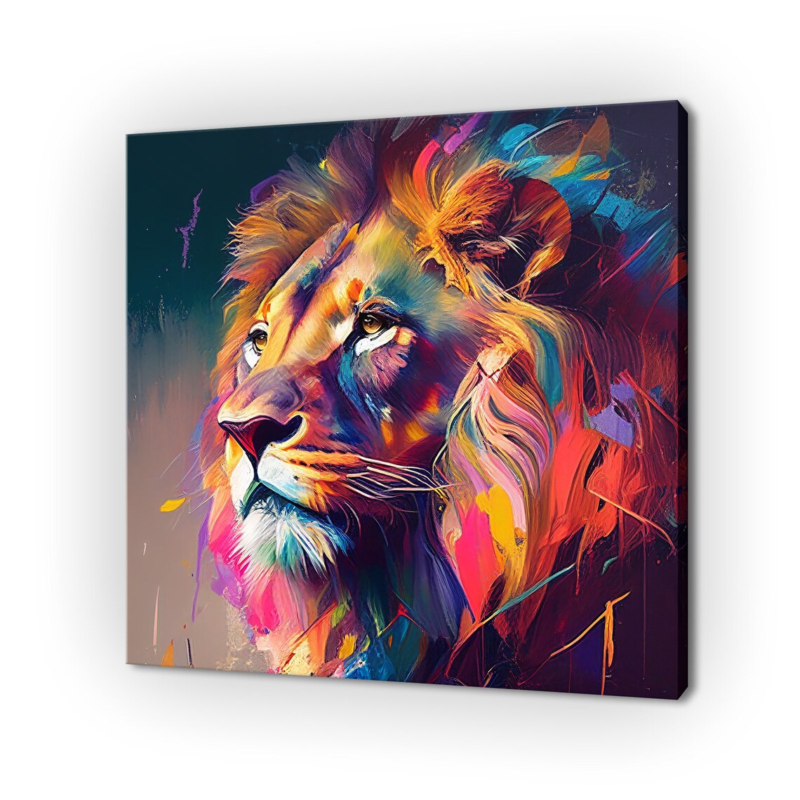Abstract Lion Colourful Art Print, Customised Gifts