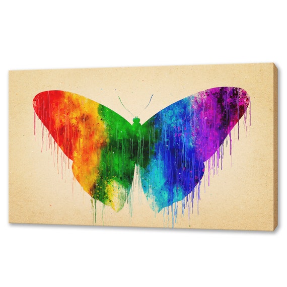 Colourful Butterfly Watercolour Wall Art Print Home Decor Animals Handmade Wall Hangings Customised Gifts Fast Free Uk Delivery
