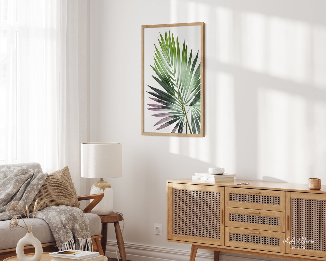 Palm Leaf Print Tropical Wall Art Tropical Palm Leaf Print Palm Botanical Art Palm Tree Art Palm Leaf Wall Art - Image 2