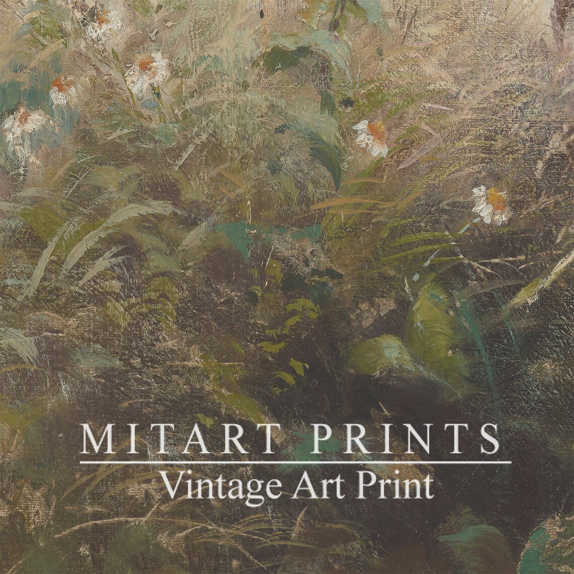 Vintage Botanical Seascape Landscape Art Print - Image 4