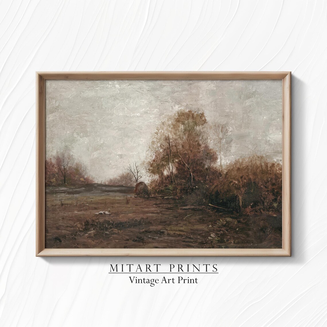 Rustic Vintage Autumn Landscape Art Print