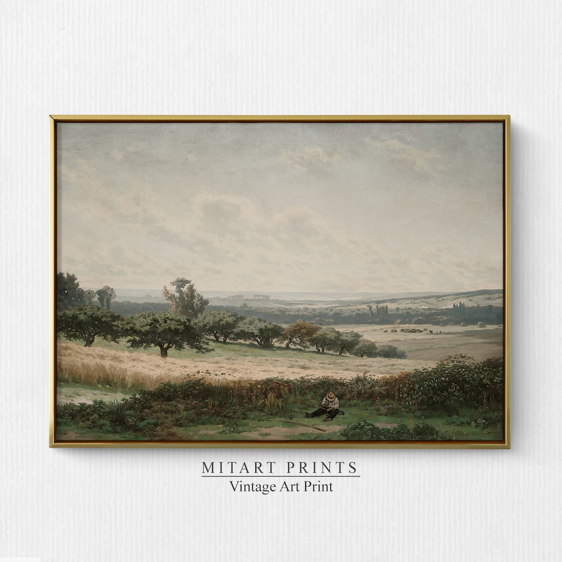 Country Oil Painting Farmhouse Wall Art Print