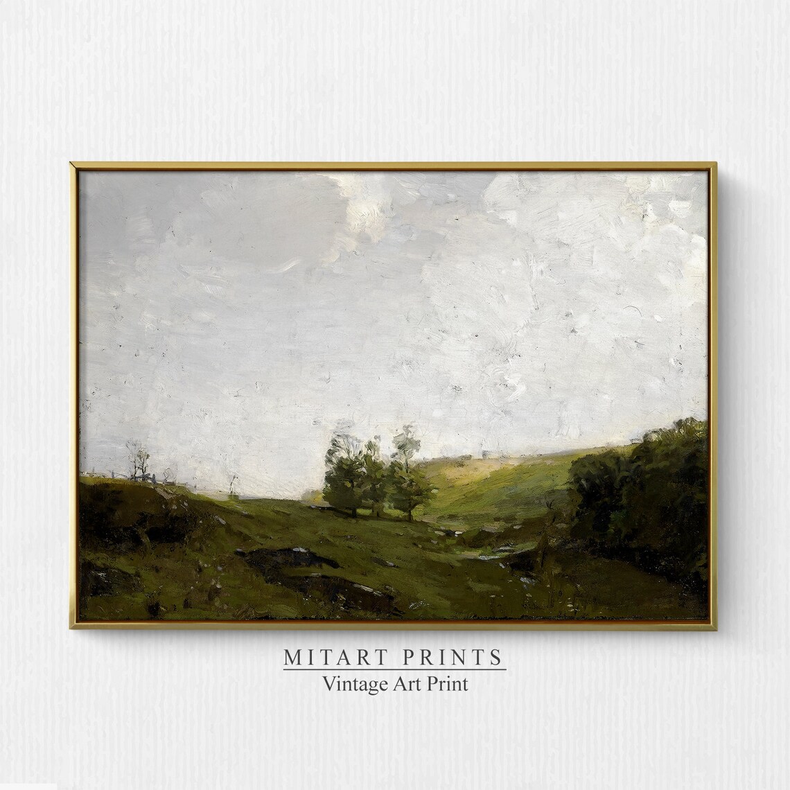 Vintage Country Landscape Oil Painting Poster