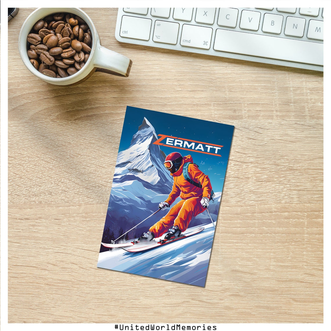 Zermatt Matterhorn Extreme Downhill Skiing Slope Thrill Poster - Image 4