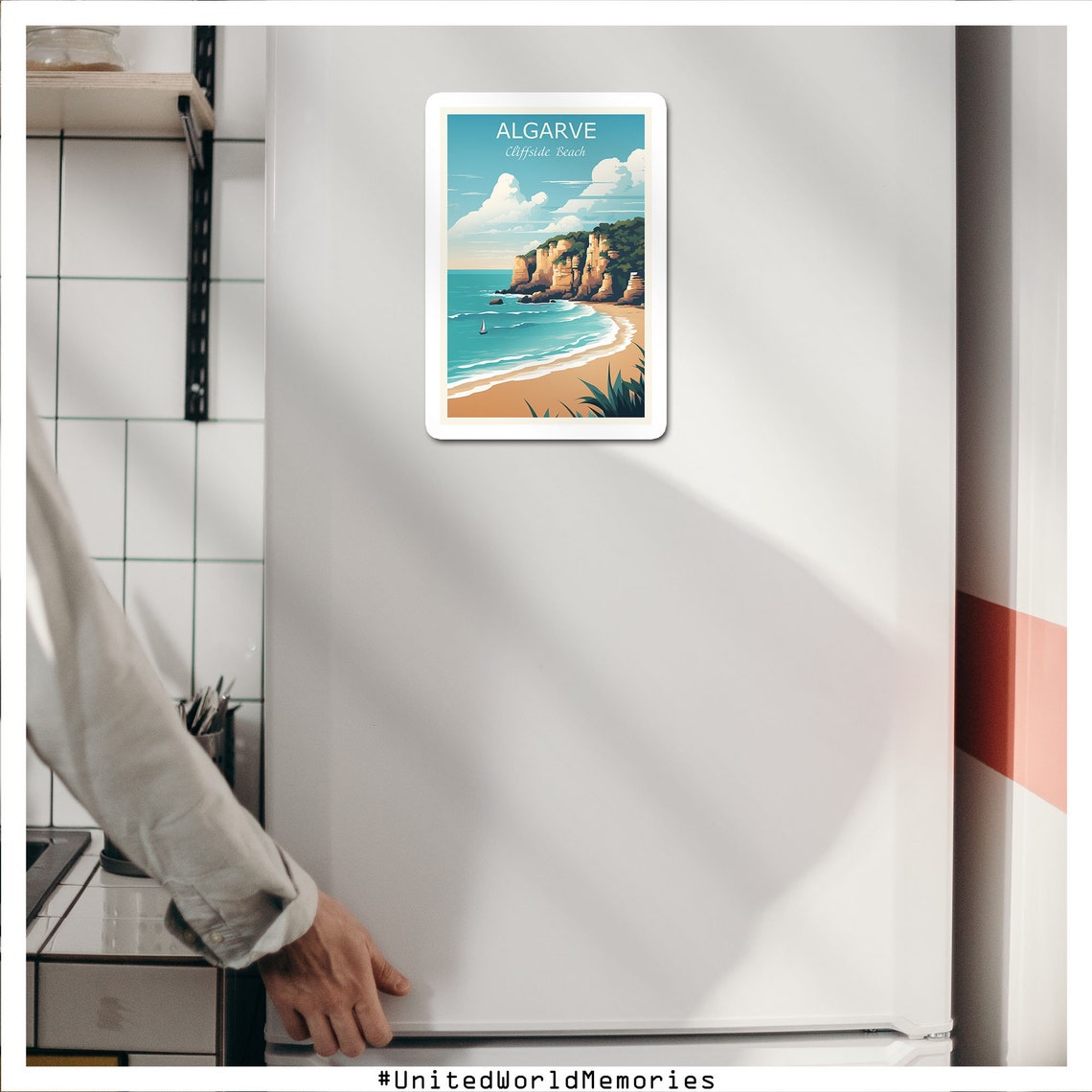 Algarve Travel Poster Cliffside Beach Poster Portugal Poster Algarve Wall Art Algarve Gifts Algarve Portugal Poster Algarve Print - Image 4