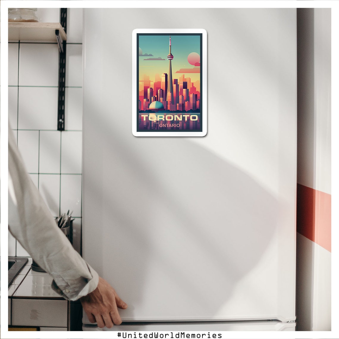 Toronto Ontario CN Tower City Skyline Sunset Reflection Poster - Image 4