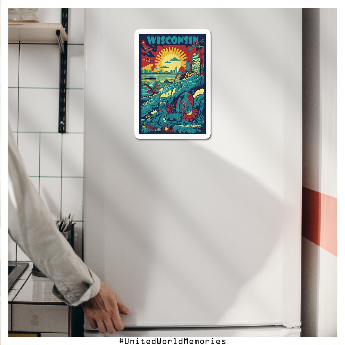 Wisconsin Summerfest Music Festival Lakeside Sunshine Bold Poster - Image 4