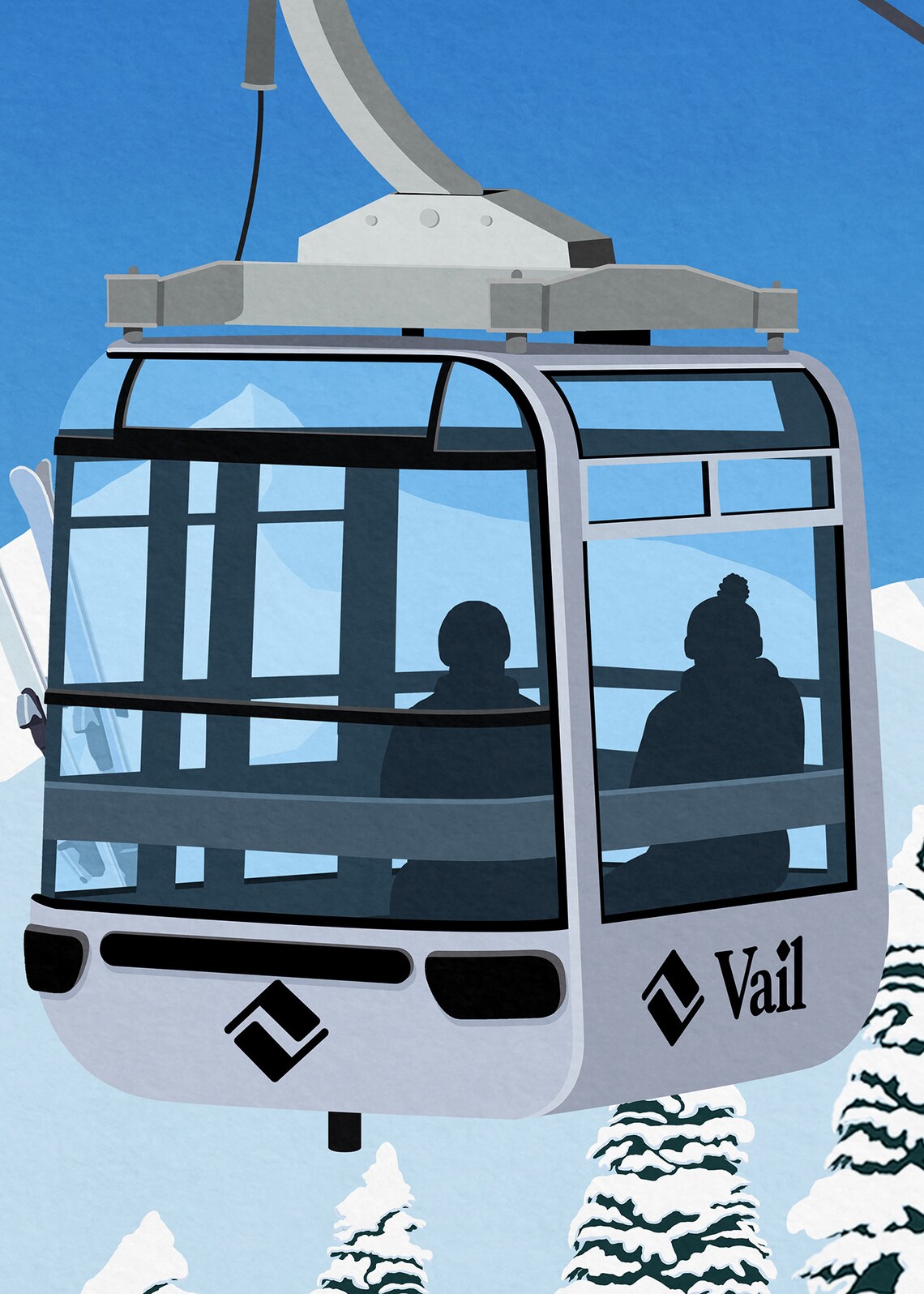 Vail Ski Resort Travel Poster, Ski Gifts - Image 4