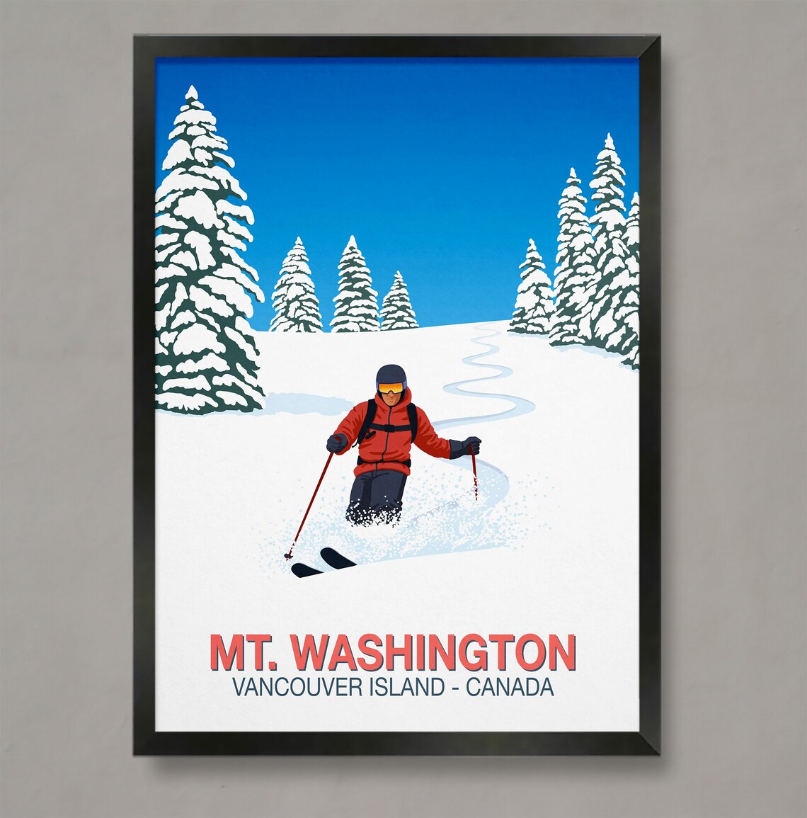 Mount Washington Ski Resort Travel Poster