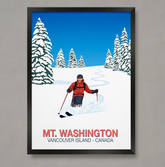 Mount Washington Ski Resort Travel Poster