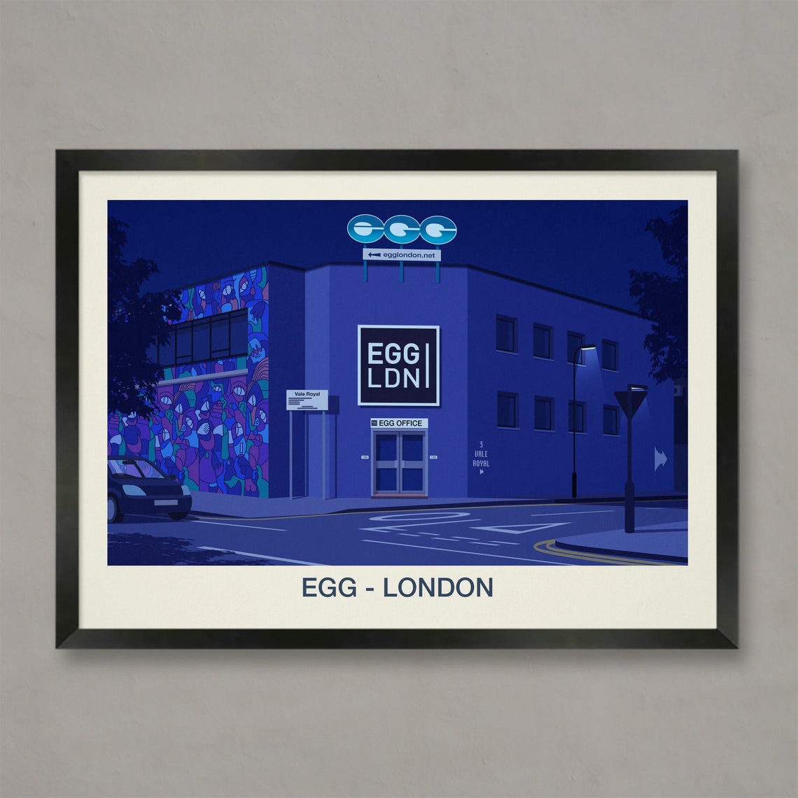 Egg London Nightclub Poster Vale Royal Mural Venue Night Artwork