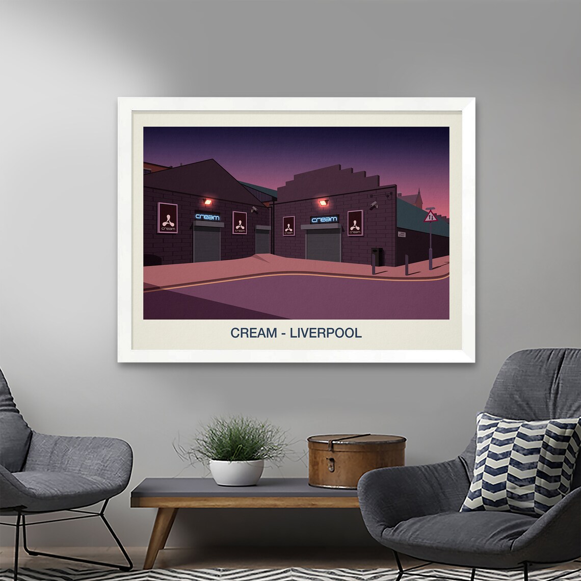 Cream Nightclub Art Print, Vintage Club Scene - Image 2
