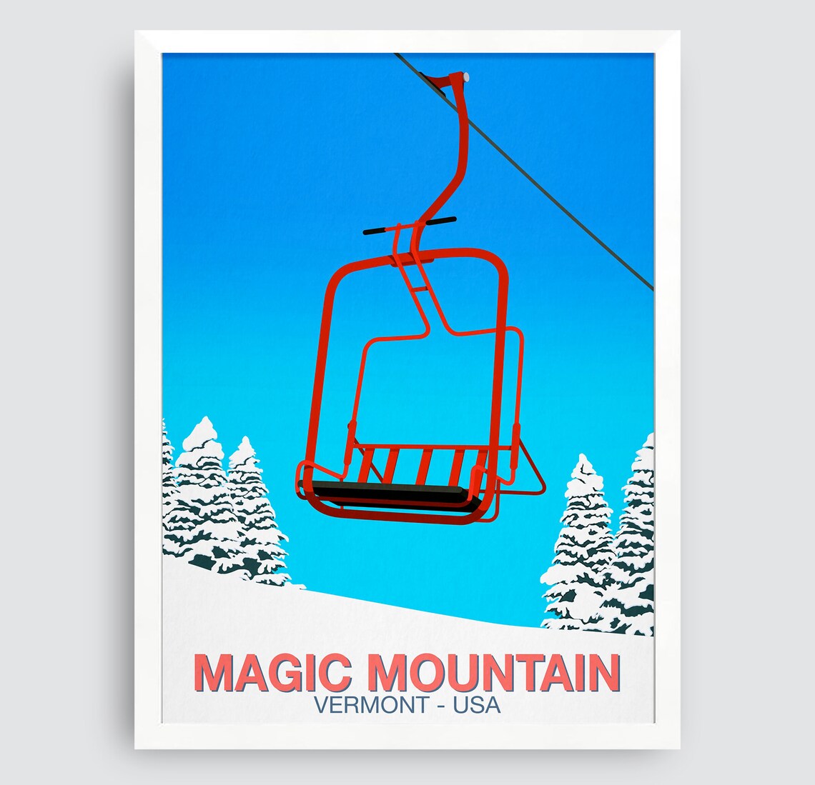 Magic Mountain Ski Resort Poster Print - Image 3