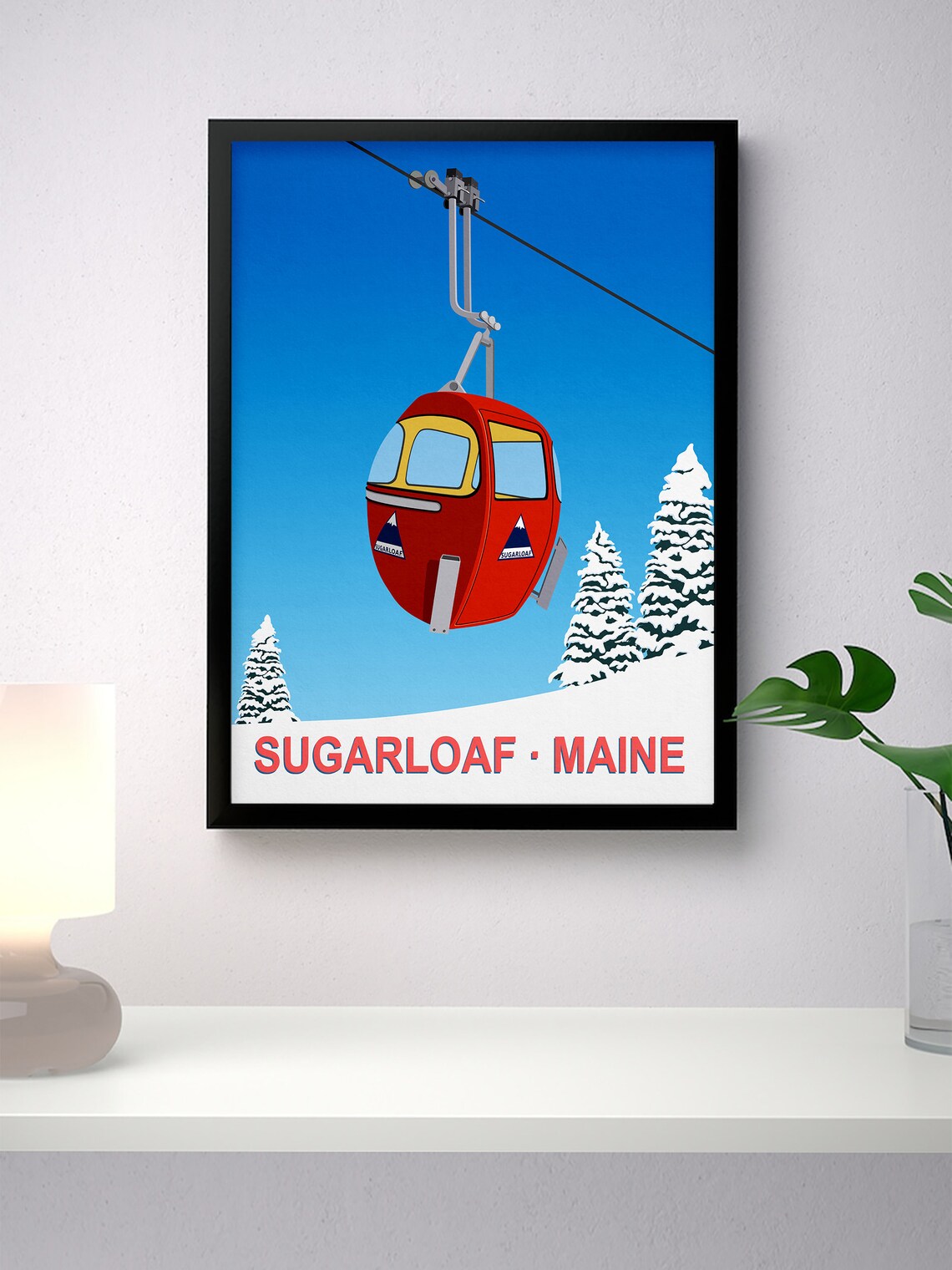 Sugarloaf Ski Resort Travel Poster, Ski Gifts - Image 4