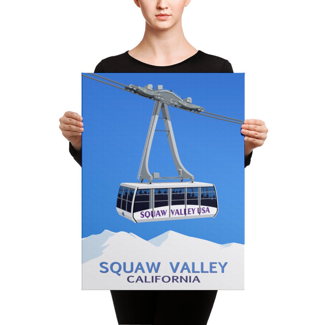 Squaw Valley Art Print, Mountain Landscape - Image 3