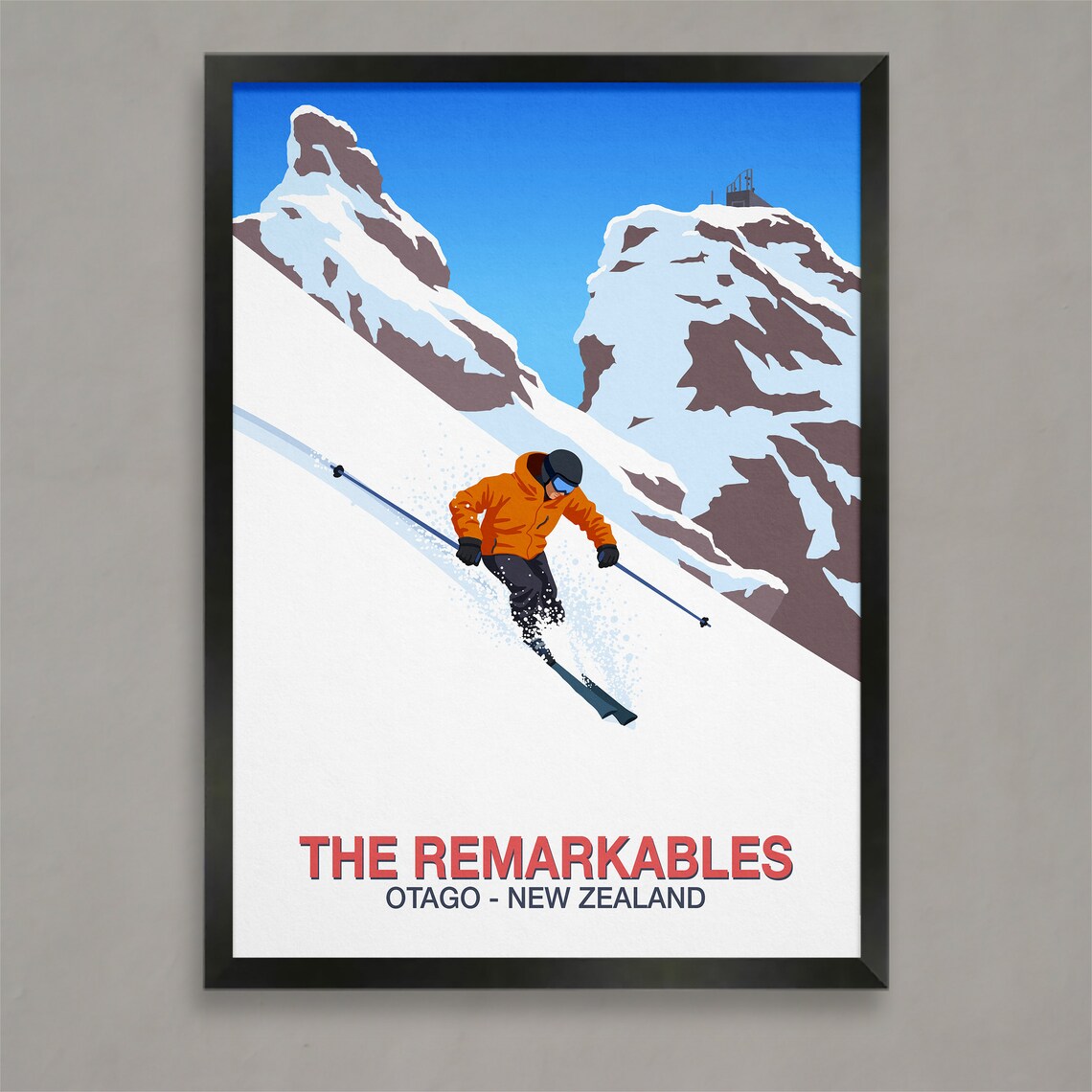 The Remarkables Ski Resort Travel Poster Print