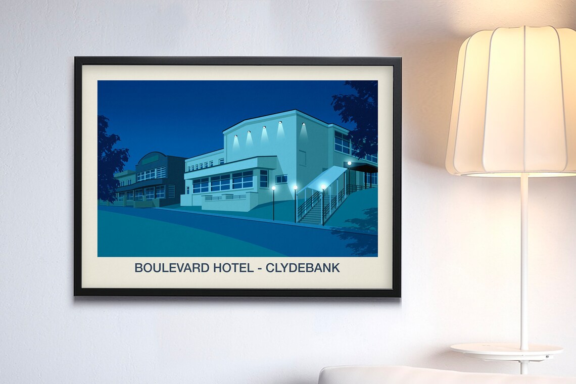 Boulevard Hotel Nightclub Poster, Clydebank Sunset - Image 3