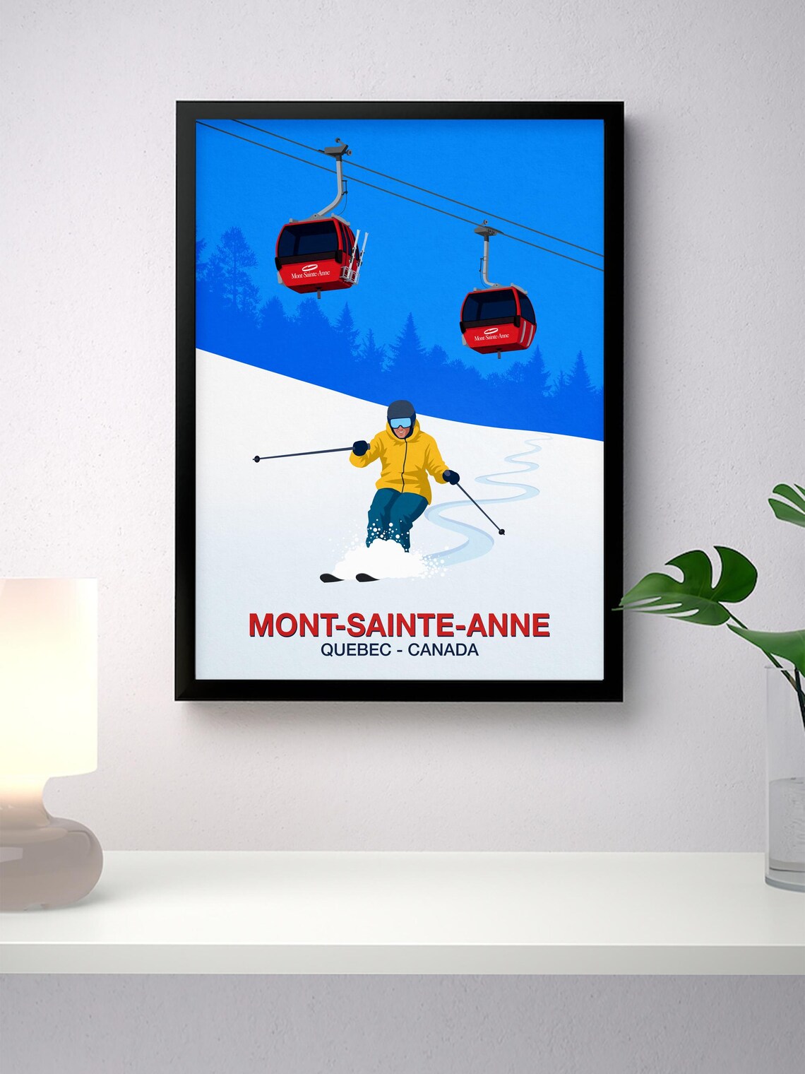 Mont Sainte Anne Poster Ski Resort Poster Ski Print Ski Poster Mont Sainte Anne Ski Resort Mont Sainte Anne Print Mont Sainte Anne - Image 4