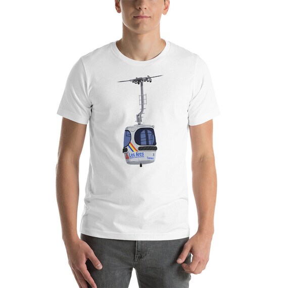 Les Arcs Transarc Gondola Vintage Graphic Tee Short Sleeve Art Print