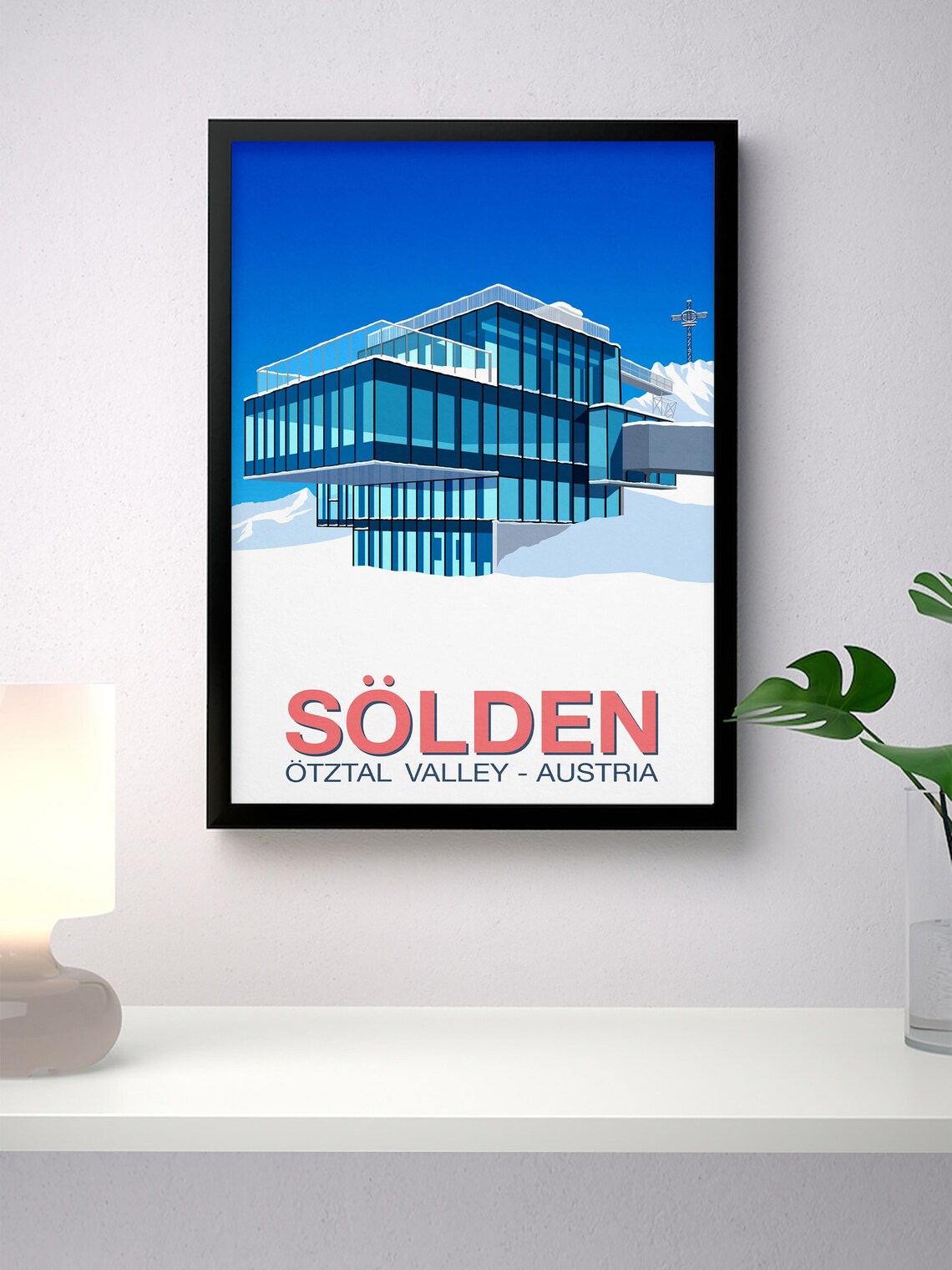 Solden Ski Resort Travel Poster, Ski Print - Image 4