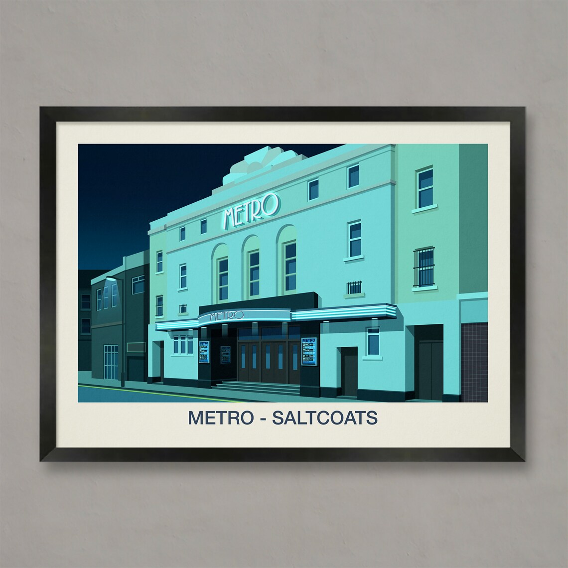 Metro Nightclub Poster, Saltcoats Travel Poster
