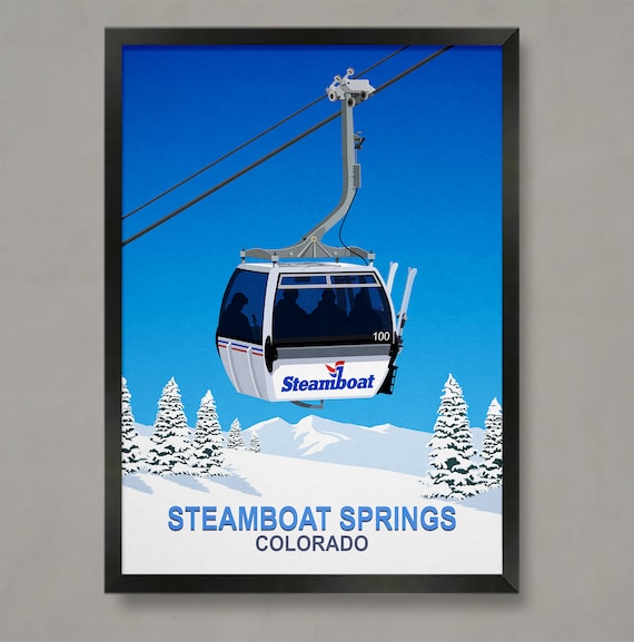 Steamboat Ski Resort Colorado Travel Poster