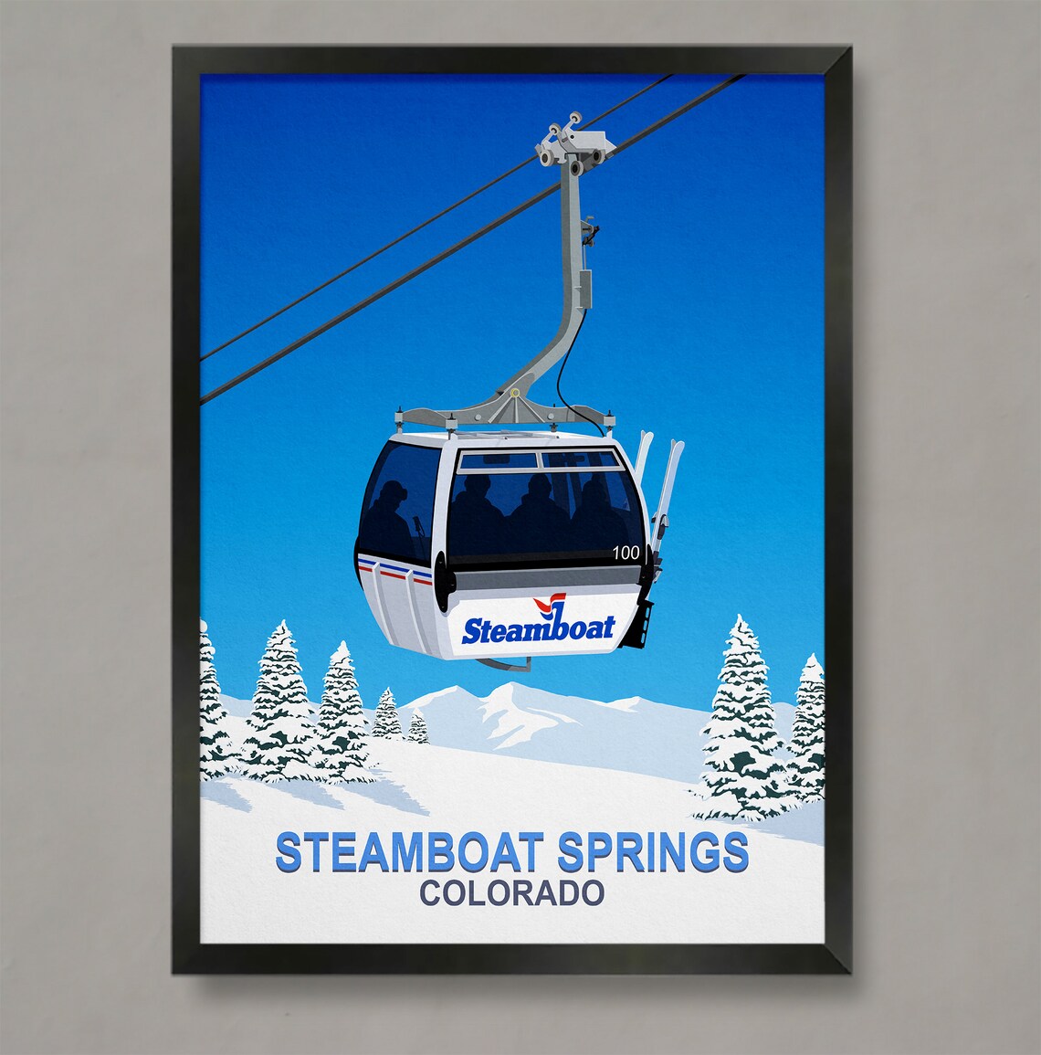 Steamboat Ski Resort Colorado Travel Poster