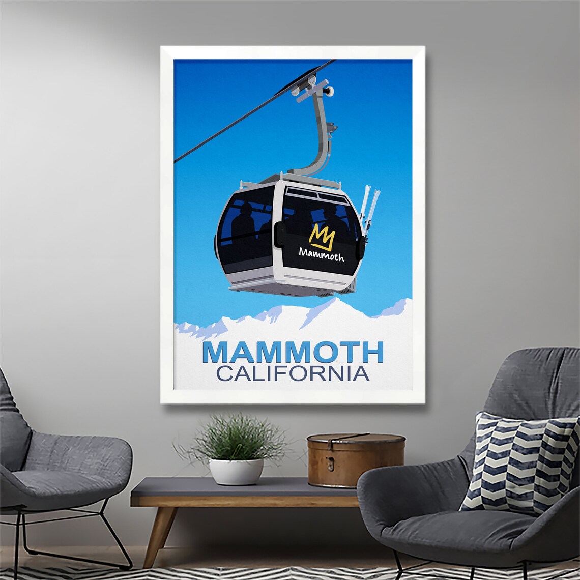 Mammoth Ski Resort California Travel Poster - Image 2