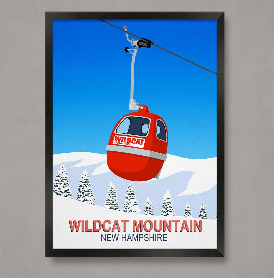Wildcat Mountain Ski Resort Travel Poster