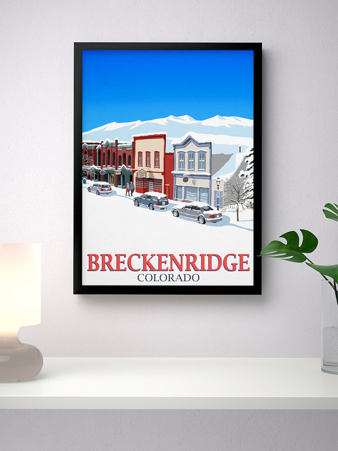 Breckenridge Colorado Snowy Main Street Winter Town Travel Poster - Image 4