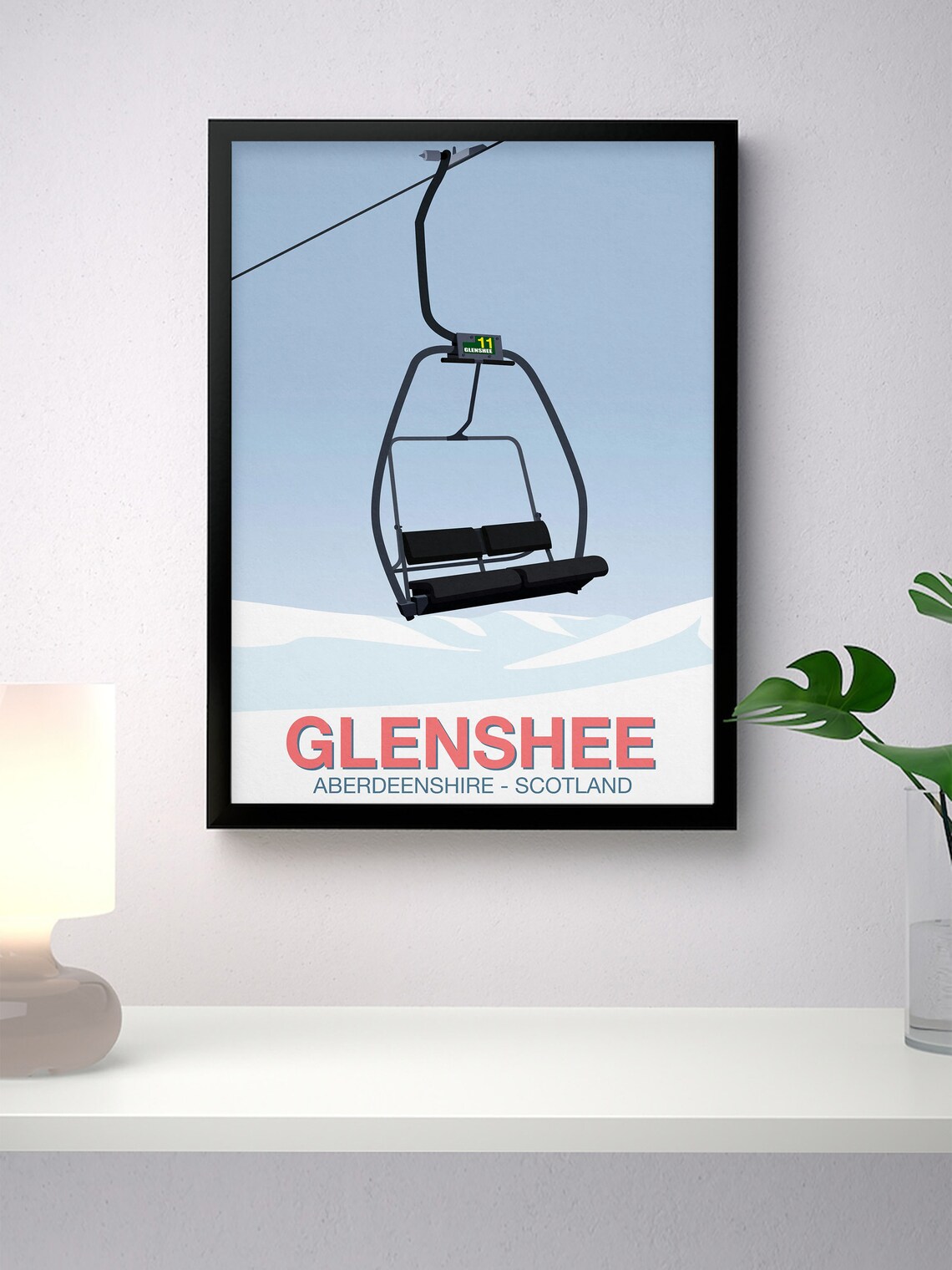 Glenshee Ski Resort Travel Poster, Ski Resort Art Print - Image 4