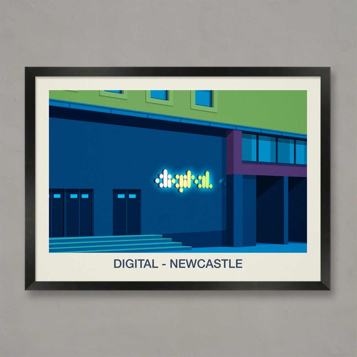 Digital Newcastle Nightclub Neon Electronic Music Venue Wall Art