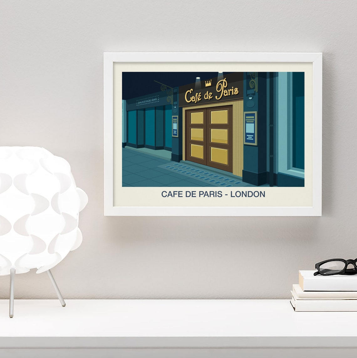 Cafe de Paris London Nightclub Poster Gold Signage Venue Artwork - Image 4