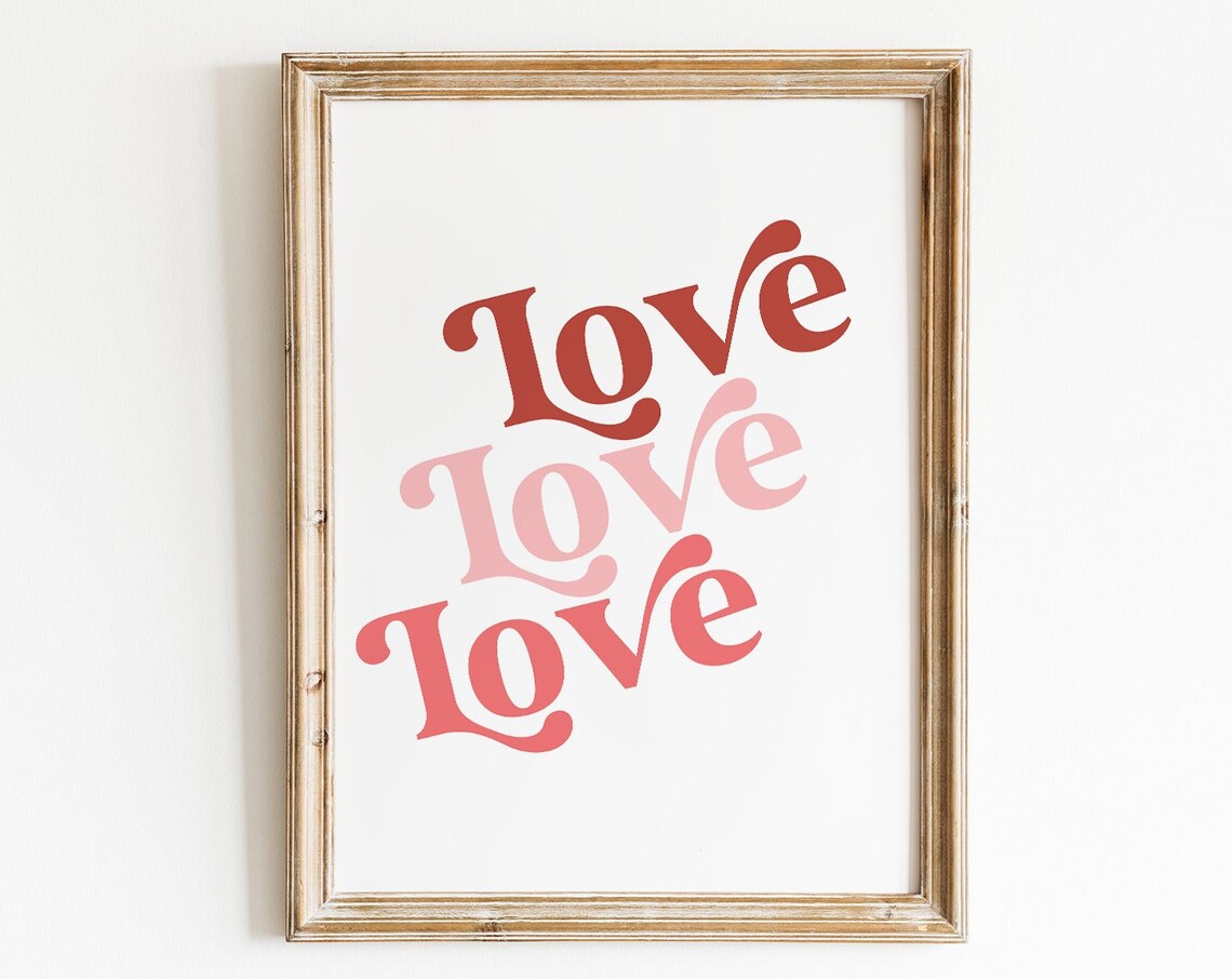 Love Print, Valentine's Day Nursery Art Print - Image 3