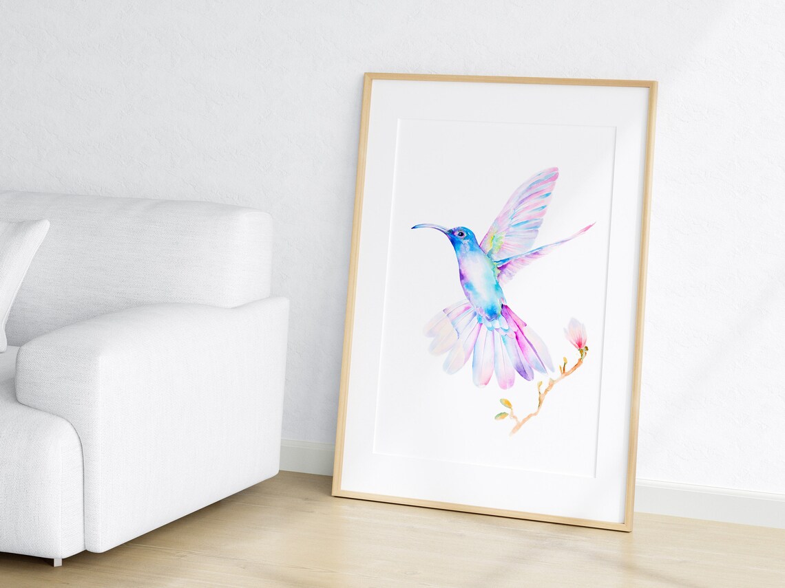 Hummingbird Watercolor Art Print for Mom and Women - Image 3