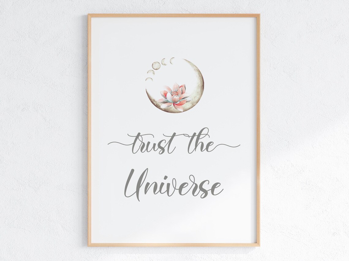 Trust The Universe Quote Poster, Positive Affirmation - Image 3