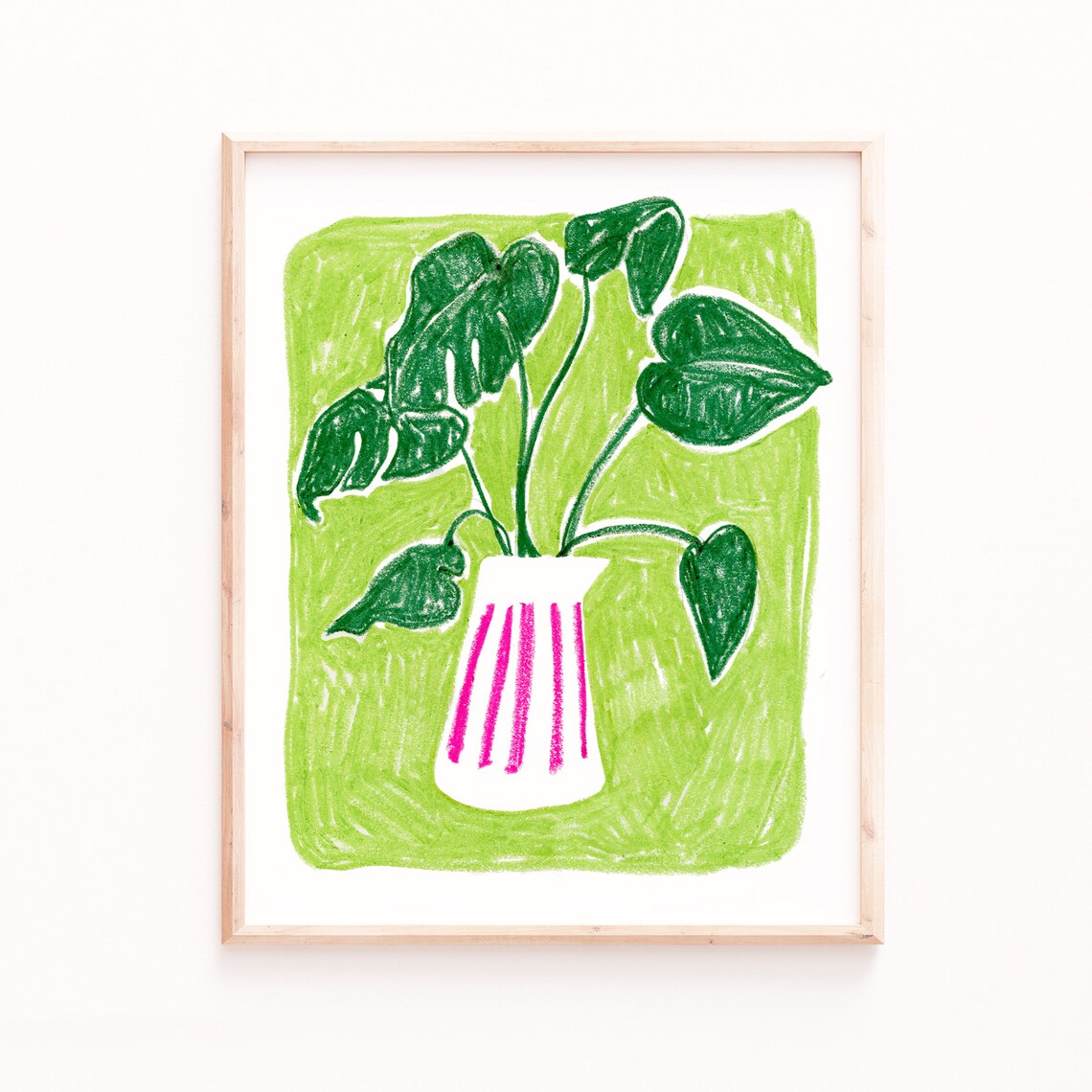 Monstera Art Print, Modern Botanical Poster