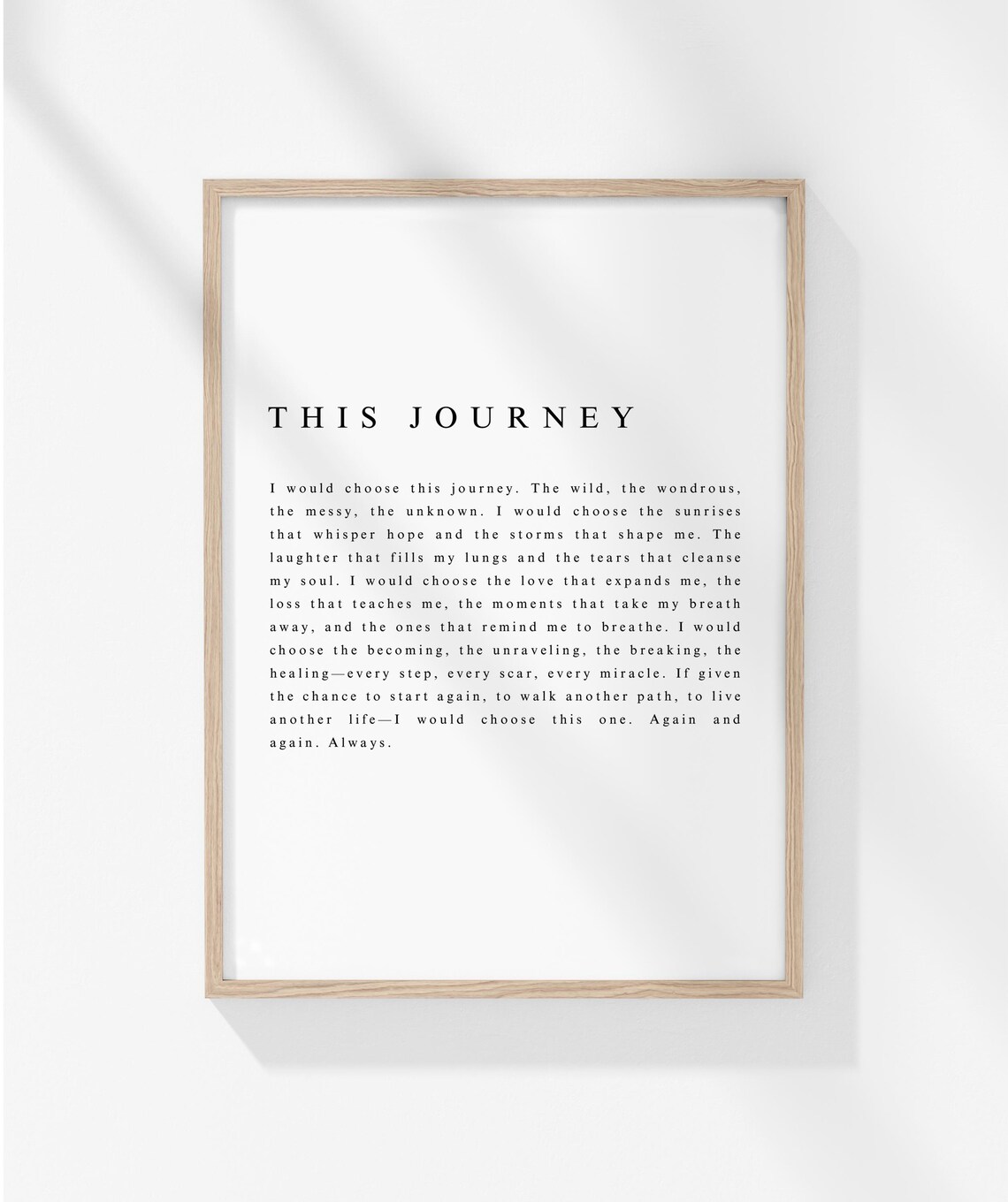This Journey Inspirational Self Love Poem Typography Decor Poster - Image 3