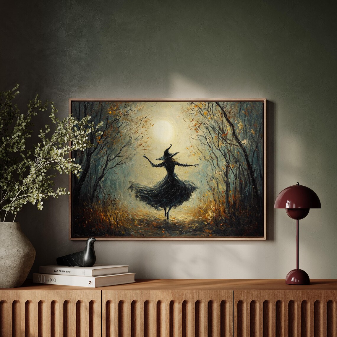 Enchanted Witch Dancing Under Moonlight Art Print - Image 5