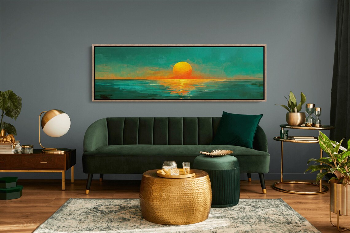 Modern Ocean Landscape, Coastal Wall Art Print - Image 5