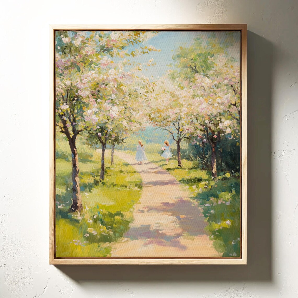 Whimsical Spring Blossoms, Romantic Floral Landscape - Image 3