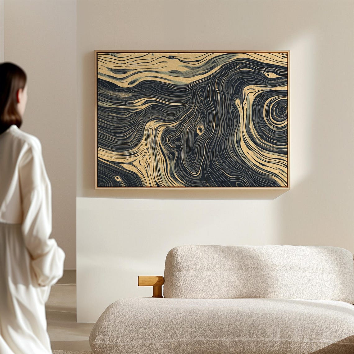 Black Gold Marble Woodgrain Abstract Swirl Luxury Art Poster - Image 6