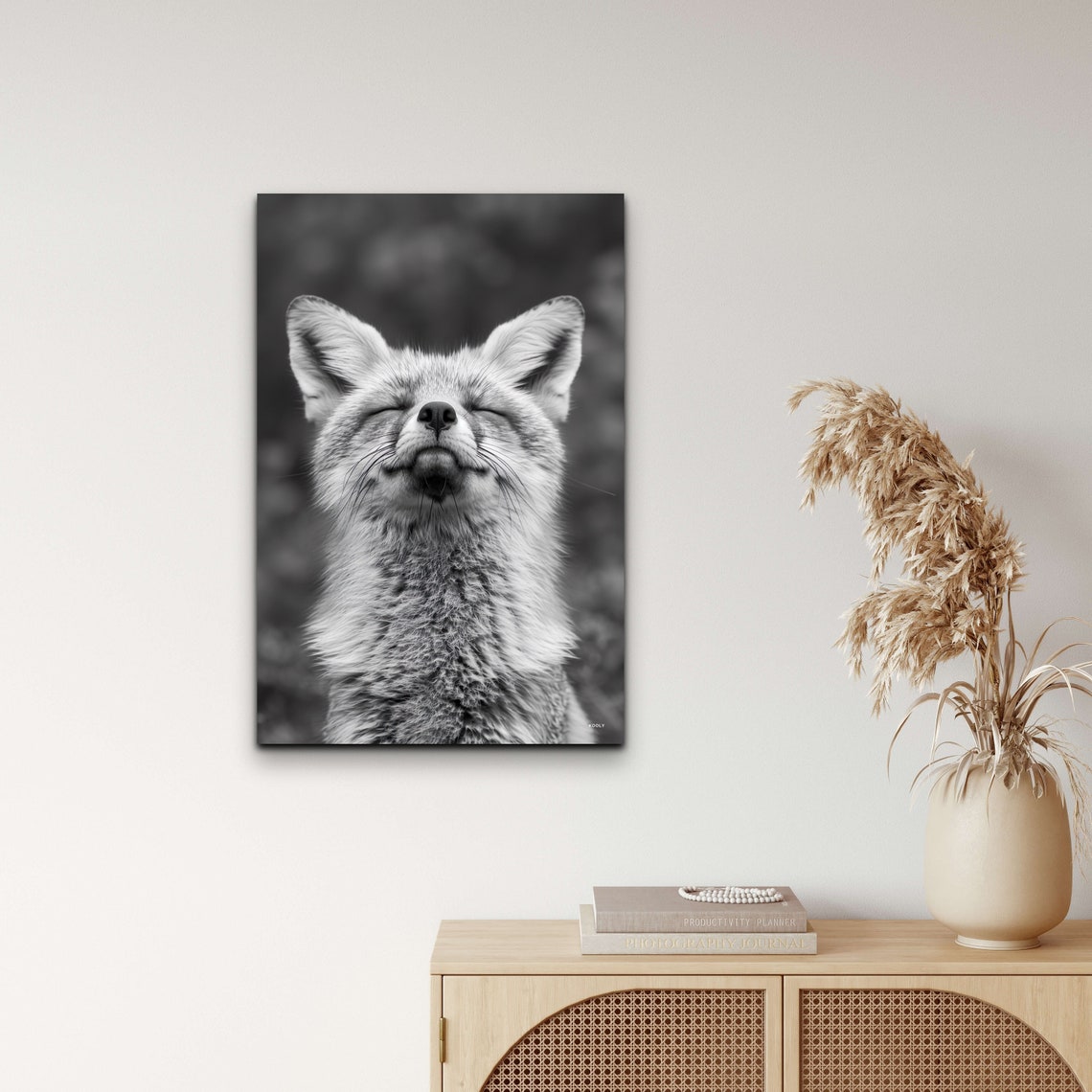 Smiling Fox Animal Wall Art Print - Image 4