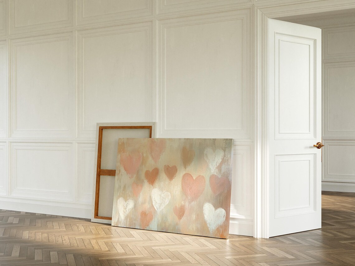 Neutral Toned Heart Abstract Wall Art Print - Image 7